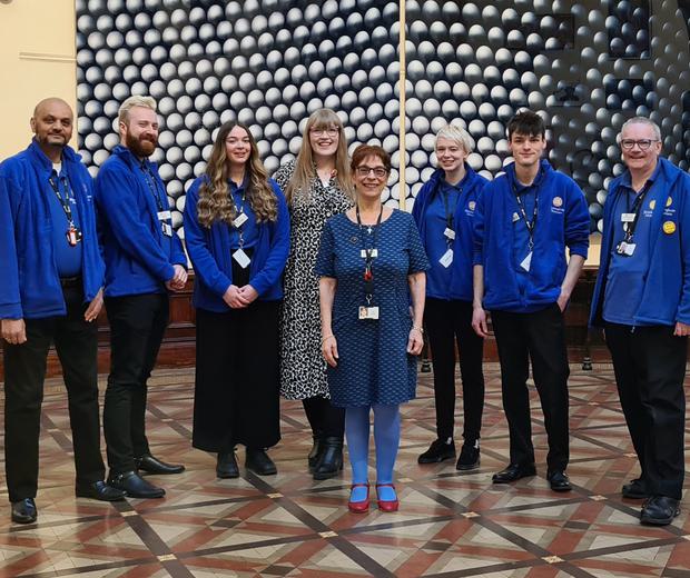 A group photos of members of staff at Birmingham Museum and Art Gallery