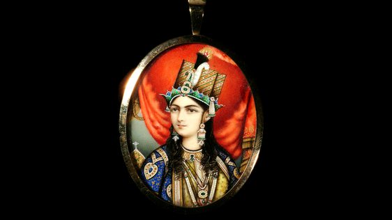 Small oval portrait of Mumtaz Mahal/Queen Arjumand Banu.