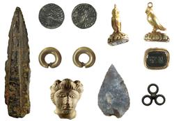 Collection of archaeological finds