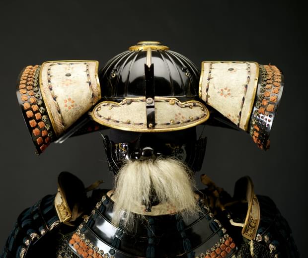 Full-face helmet from Japanese suit of armour