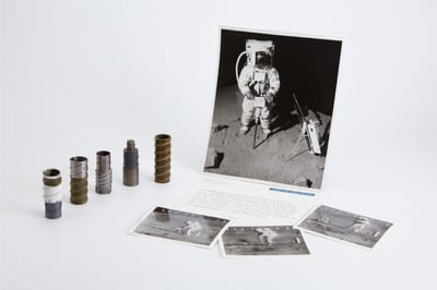 A selection of drill bits alongside photos.