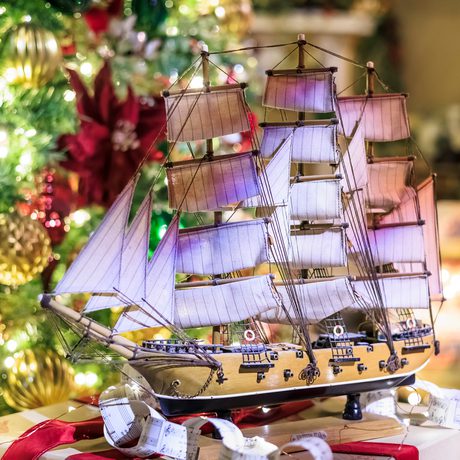 Neverland - a indoor Peter Pan experience. Showing a detail of replica ship