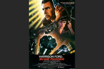 Move poster for Blade Runner featuring Harrison ford.