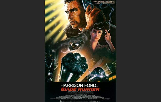 Move poster for Blade Runner featuring Harrison ford.