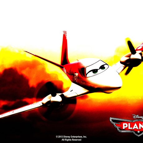 Screenshot of the movie planes of a animated plane in the air.