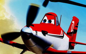 Screenshot of the movie planes of animated planes in the air.