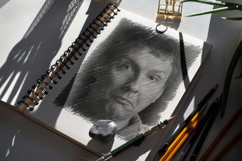 Mock up of a sketch of Joe Lycett.