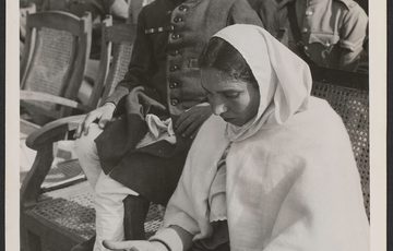 Black and white photo of presentation of VCs to Indian troops, 19 December 1945.