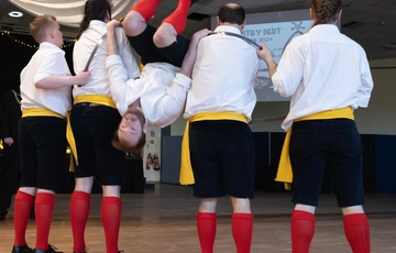 Group of people dancing.