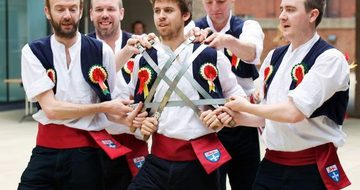 Group of people dancing.