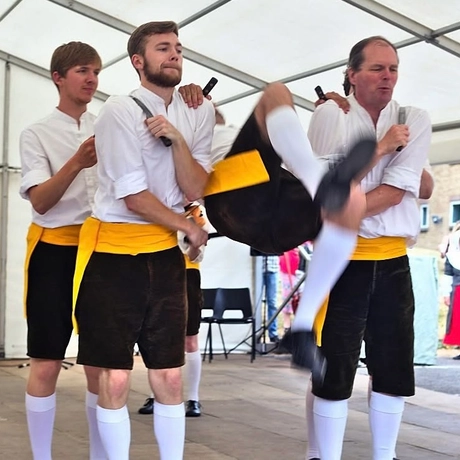 Group of people dancing.