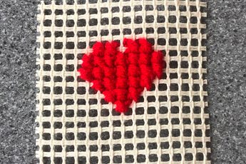 A patchwork heart.
