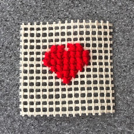A patchwork heart.