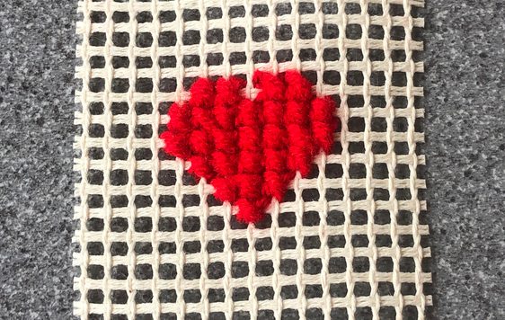 A patchwork heart.