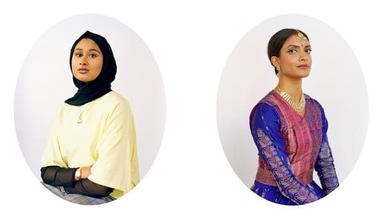 Two of the portraits of young British Asian women from Modern Muse.