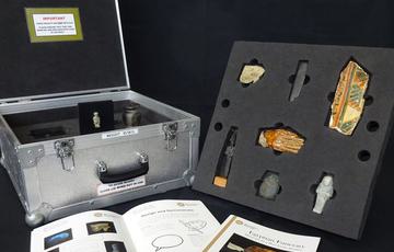 Egyptian items with accompanying booklet