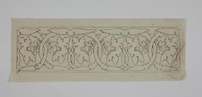 Design for inlaid decoration featuring daffodils.