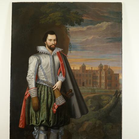 Illustration of a man in elegant garments