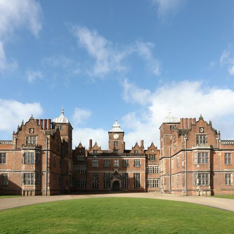 Exterior view of a Jacobean Hall.