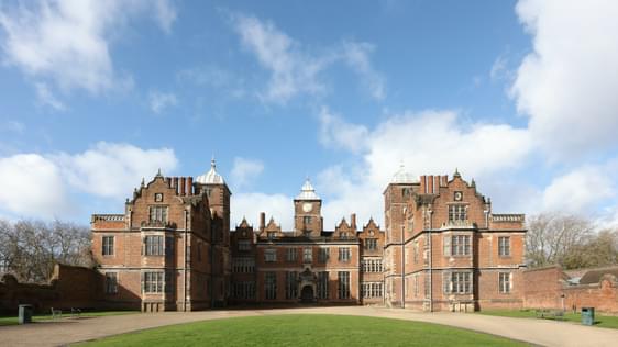 Exterior view of a Jacobean Hall.