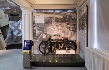 Motorcycle on display.