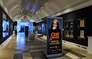 The Ozzy Osbourne exhibition on the Bridge Gallery.