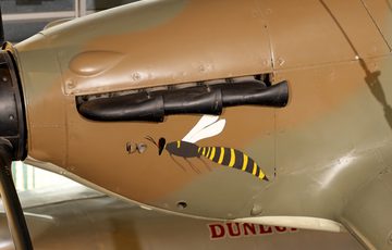 Close up of the wasp on Hawker Hurricane Fighter Aircraft.