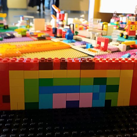 A LEGO rainbow.