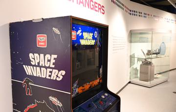 Space Invaders game machine.