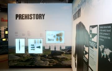Exhibition display and interpretation of prehistorical tools