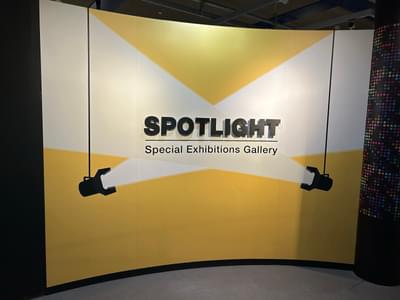 Spotlight gallery entrance with a sign that reads 'Spotlight Gallery'