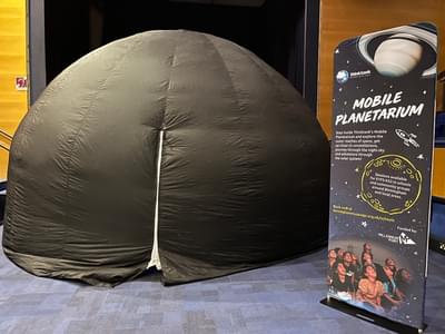Exterior of a inflatable planetarium.