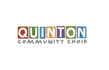 Logo saying Quinton Community Choir, with coloured background to each letter
